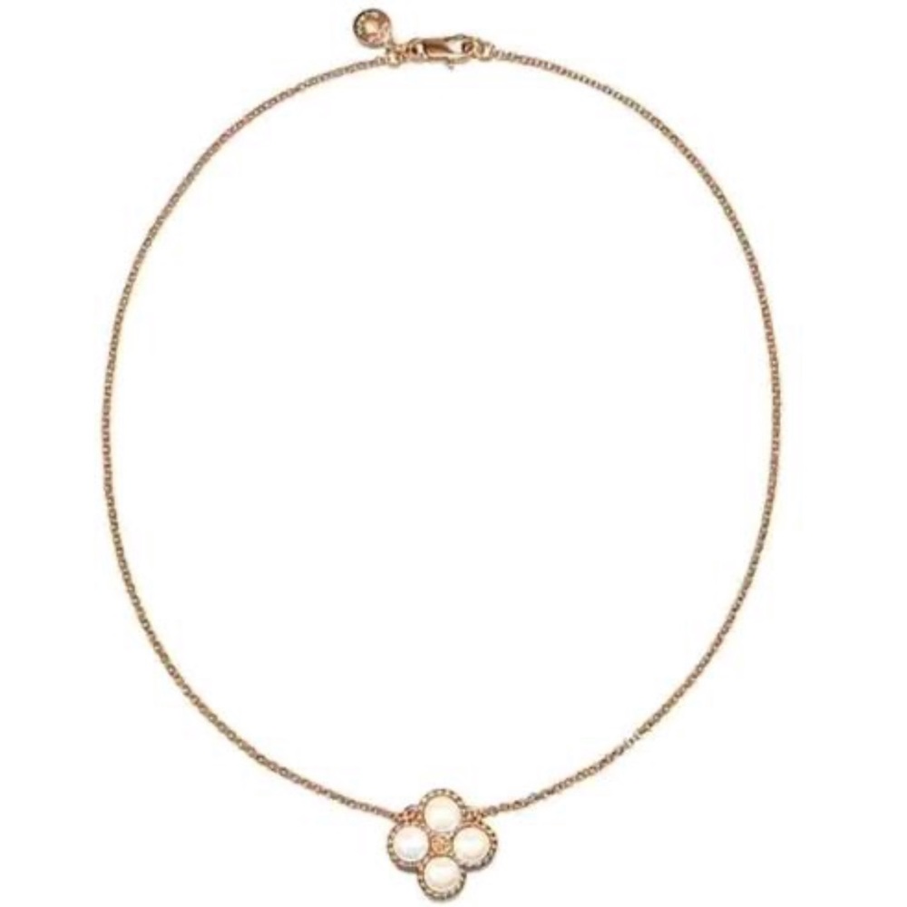 TORY BURCH Rope Pearl Clover Choker - Picture 6 of 7